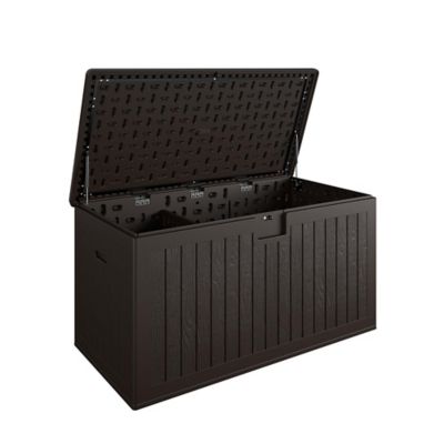 COSCO Large 150 Gallon Outdoor Storage Box, Dark Brown