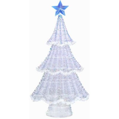 Fraser Hill Farm Prelit Iridescent Christmas Tree Decoration with LED Lights