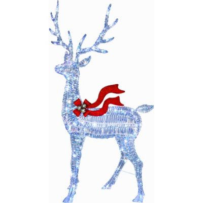 Fraser Hill Farm Prelit Iridescent Reindeer Decoration with LED Lights