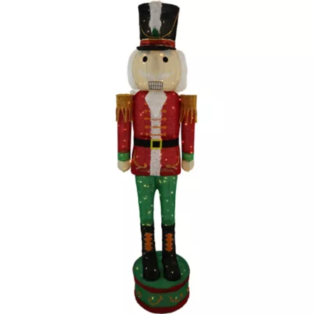 Fraser Hill Farm Prelit Tinsel Nutcracker Indoor or Outdoor Decor Christmas Pillows & Blankets