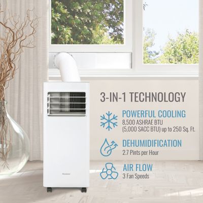 Image showing  8,500 BTU ASHRAE/5,000 BTU DOE Portable Air Conditioner with Remote