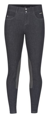 Image showing  Stretch Denim Knee Patch Riding Breech