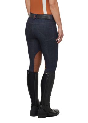 Image showing  Stretch Denim Knee Patch Riding Breech