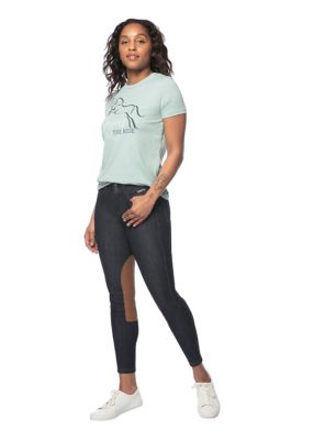 Image showing 5 th Kerrits Stretch Denim Knee Patch Riding Breech