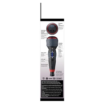 Image showing  Ball Grip Rechargeable Screwdriver 3 Adjustable Speed with 5 pc. Bit Set