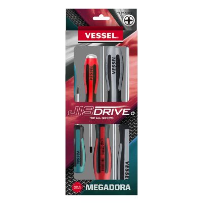 VESSEL MEGADORA JIS Screwdriver, 6 pc. Set