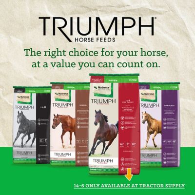 Image showing 9 th Nutrena Triumph 14-6 Pelleted Horse Feed, 50 lb.