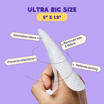 Image showing  Pet Ear Relief Finger Wipes