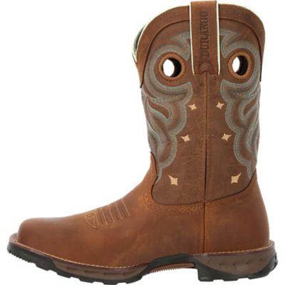 Image showing  Maverick Womens Rugged Tan Square Steel Toe Boot