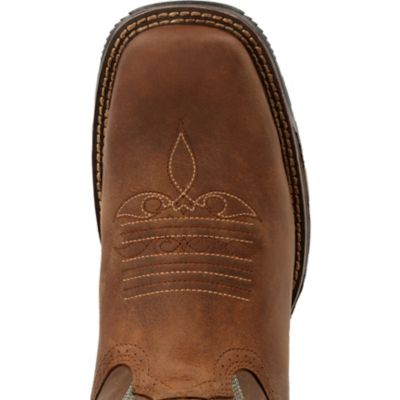 Image showing  Maverick Womens Rugged Tan Square Steel Toe Boot