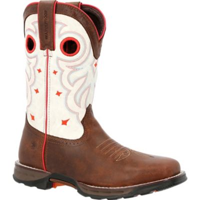 Durango Maverick Womens White Square Steel Toe Boot