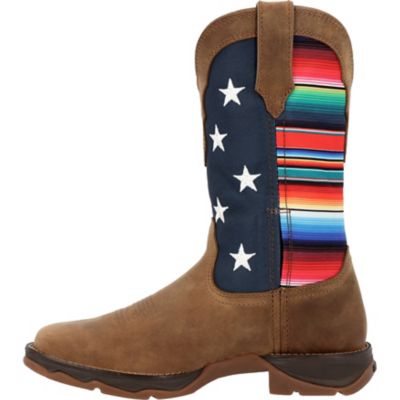 Image showing  Lady Rebel Womens Serape & Flag Square Toe Boot
