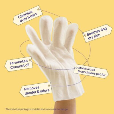 Image showing  Hypoallergenic Pet Glove Wipes Unscented