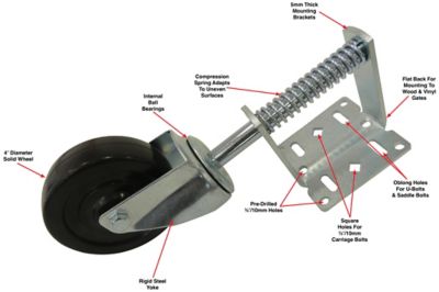 Image showing  4 in. Swivel Caster With Universal Mounting Bracket