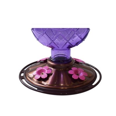 Image showing  20 oz. Whiskey Bottle Hummingbird Feeder, Purple