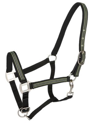 TuffRider Adjustable Nylon Breakaway Halter with Padded Crown and Nickel Hardware