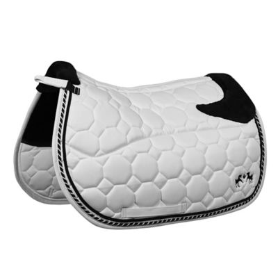 Equine Couture Luxe Saddle Pad with White Sherpa Fleece lining