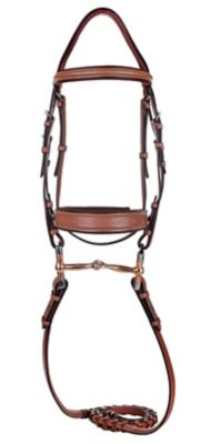 Henri de Rivel Laureate by Fancy Stitched Bridle with Wide Caveson and Laced Reins