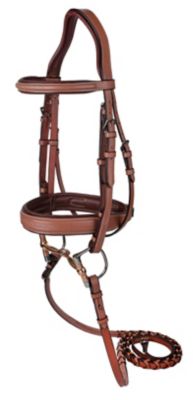 Image showing  Laureate by Fancy Stitched Bridle with Wide Caveson and Laced Reins