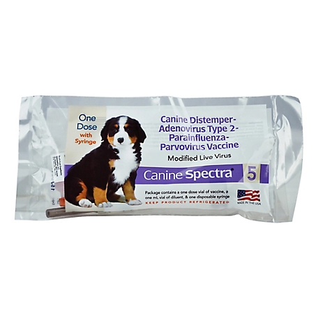 Spectra Canine 5 Dog Vaccine with Syringe, 1 Dose