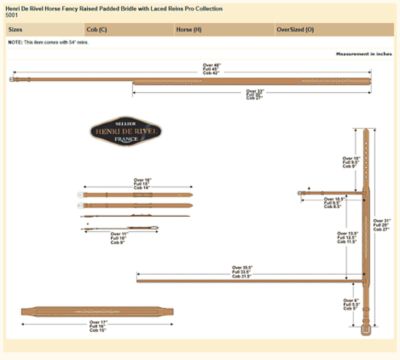 Image showing  Advantage Fancy Raised Padded Bridle With Laced Reins