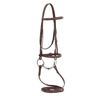 Image showing  Advantage Fancy Raised Snaffle Bridle With Laced Reins