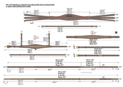 Image showing  Jamaika Pro Anatomical Fancy Raised Wide Flash Noseband Bridle with Raised Laced Reins