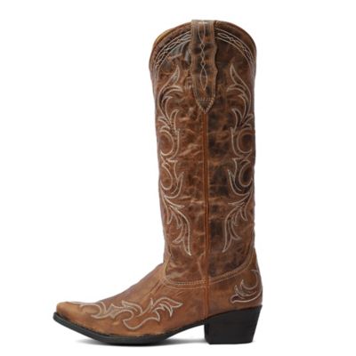 Image showing 4 th TuffRider Women Cody Embroidered Leather Snip Toe Western Boots