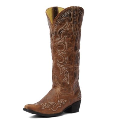 Image showing  Women Cody Embroidered Leather Snip Toe Western Boots
