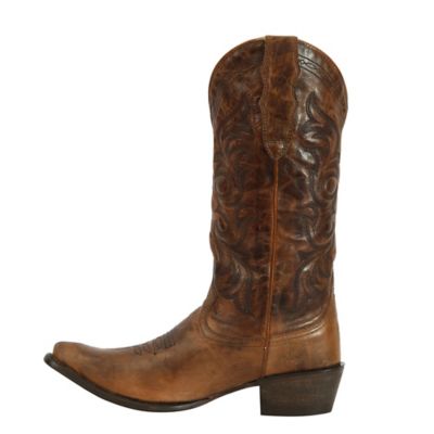 Image showing 2 th TuffRider Women Cowtown Mid Height Embroidered Leather Snip Toe Western Boots