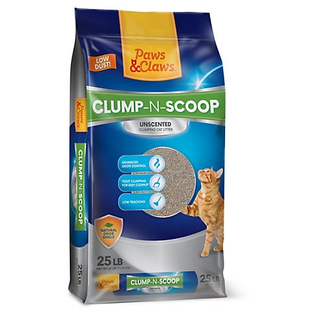 Paws & Claws Clumping Clay Scoopable Cat Litter, 25 lb. Bag
