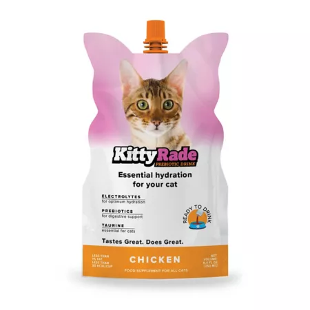 KittyRade Chicken Prebiotic Drink 8.4 fl ounces. Cat Digestion Supplements