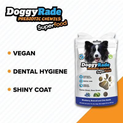 Image showing 6 th DoggyRade Prebiotic Superfood Chews Blueberrry Broccoli Chia Seeds, 3.5 oz.