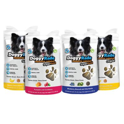 DoggyRade Prebiotic Chewies Vegan Bundle, 4 x 3.5 oz.