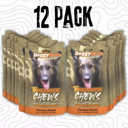 DoggyRade Unleashed Chicken Prebiotic Chew 12 x 3.5 oz. Dog Digestion Supplements