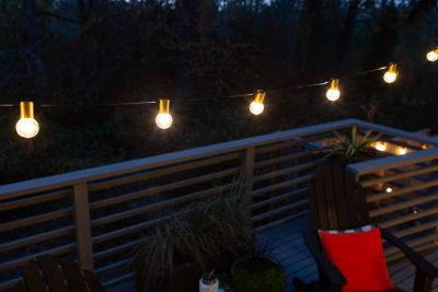 Image showing  Bistro Outdoor and Indoor 25 ft. Plug-In LED Globe Bulb 25 String Lights Shatter Resistant