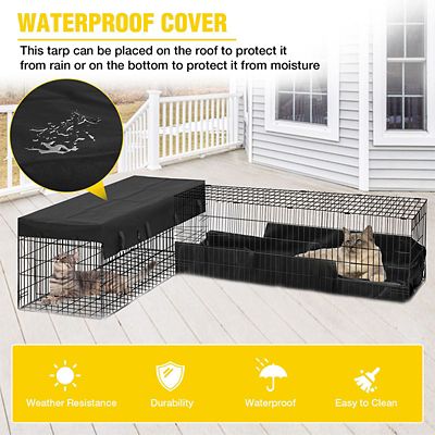 Image showing  Durable Cat Tunnel with Waterproof Fabric, Versatile, Rust Proof, and Compatible with Cat House