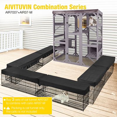 Image showing 7 th Aivituvin Durable Cat Tunnel with Waterproof Fabric, Versatile, Rust Proof, and Compatible with Cat House
