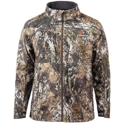 Image showing 1 th Huntworth Men's Elkins Mid Weight Windproof, Soft-Shell Jacket, Grid Fleece Interior