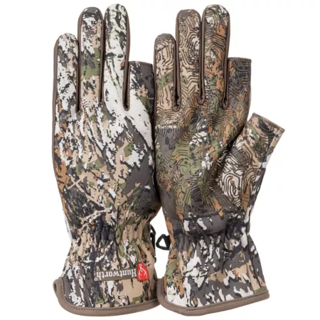 Huntworth Ames Men's Lightweight Soft Shell Glove with 1/2 Finger E-1471-VTK-M Hunting Gloves