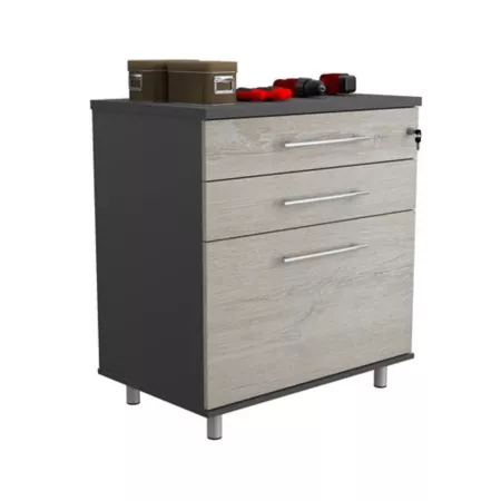 Garage storage cabinet with 3 drawers Inval Freestanding Garage Cabinets