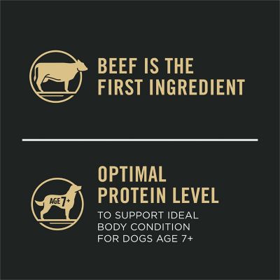 Image showing 6 th Purina Pro Plan Adult 7 Plus Complete Essentials Shredded Blend Beef and Rice Formula High Protein Dog Food for Senior Dogs