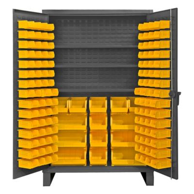 Durham MFG Cabinet with Bins and Shelves, HDC48-134-3S95
