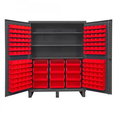 Durham MFG Cabinet with Bins and Shelves, HDC60-156-3S1795