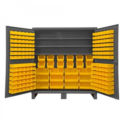 Durham MFG Cabinet with Bins and Shelves, HDC72-192-3S95