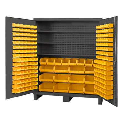 Durham MFG Cabinet with Bins and Shelves, SSC-722484-BDLP-212-3S