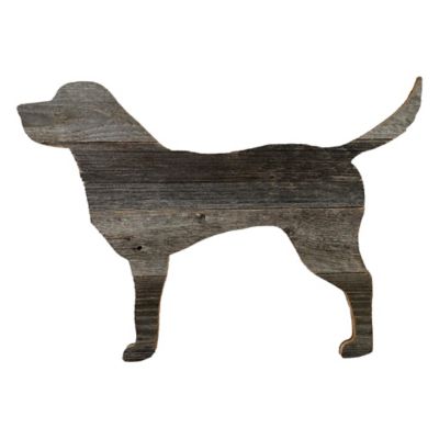 Barnwood USA Rustic Farmhouse 24 in. Labrador Retriever Cutout Reclaimed Wood Silhouette