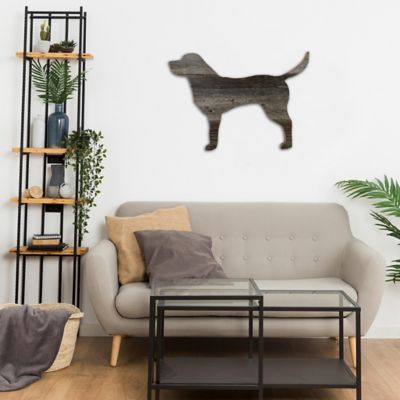 Image showing  Rustic Farmhouse 24 in. Labrador Retriever Cutout Reclaimed Wood Silhouette