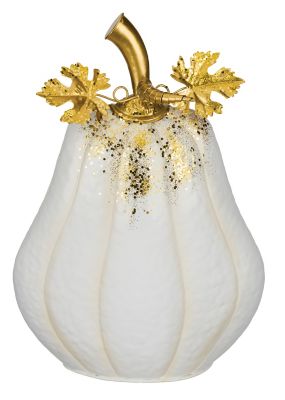 Regal Art & Gift Gilded Pumpkin Decor White, 13748