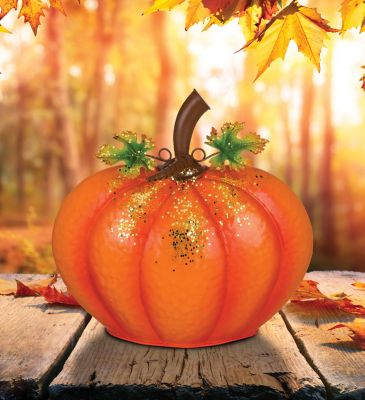 Image showing  Indoor/Outdoor Gilded Pumpkin Decor, Orange